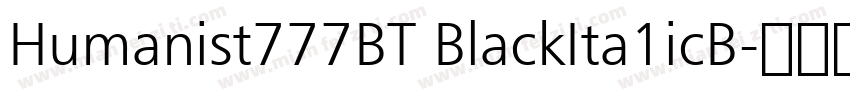 Humanist777BT BlackIta1icB字体转换